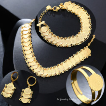 shangjie OEM joyeria de boda Classic Wedding Luxury Accessories Jewelry Gold Plated Women Jewelry Set Idian African Jewelry Set